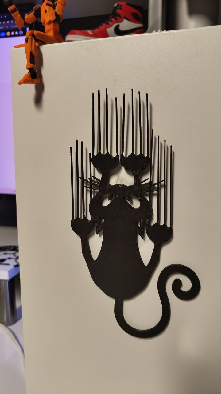 Cat skid wall art