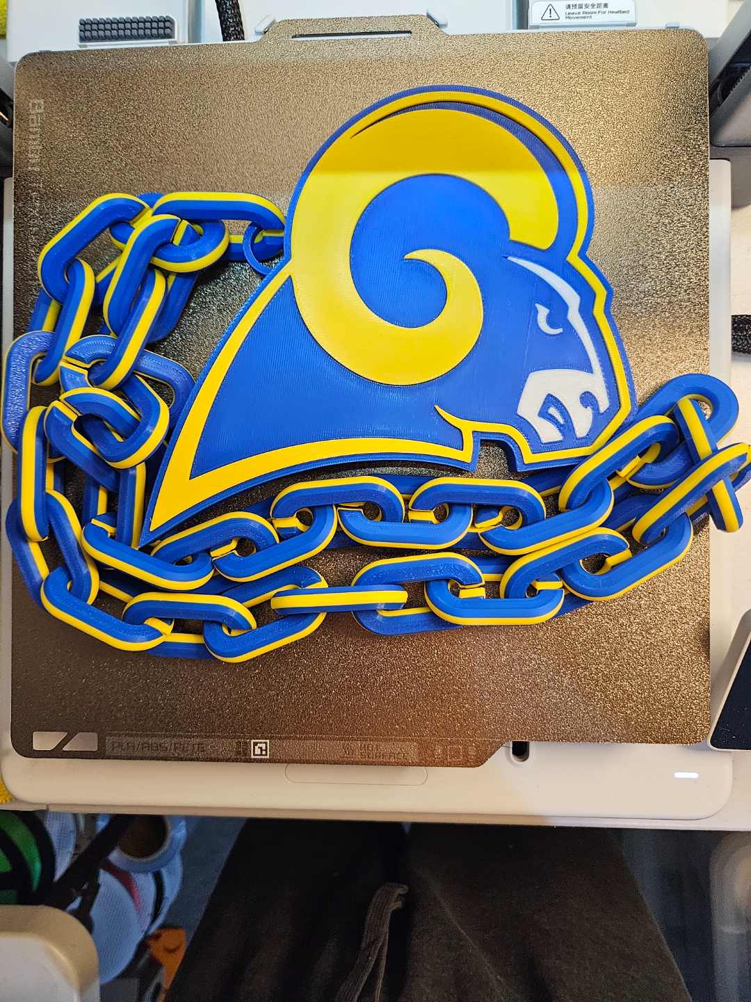 Los Angeles Rams Old Logo Big Emblem and Chainlink