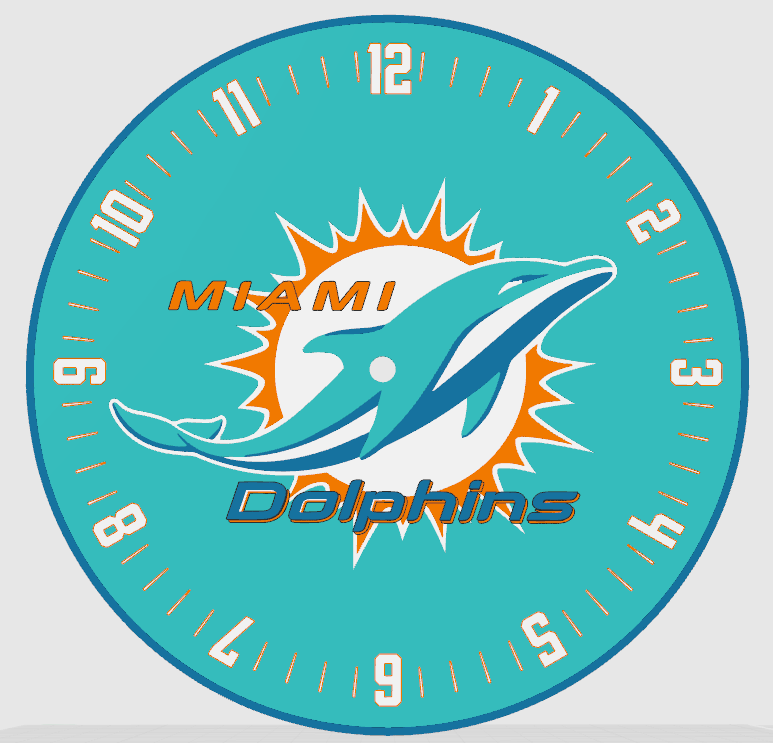 Miami Dolphins Clock