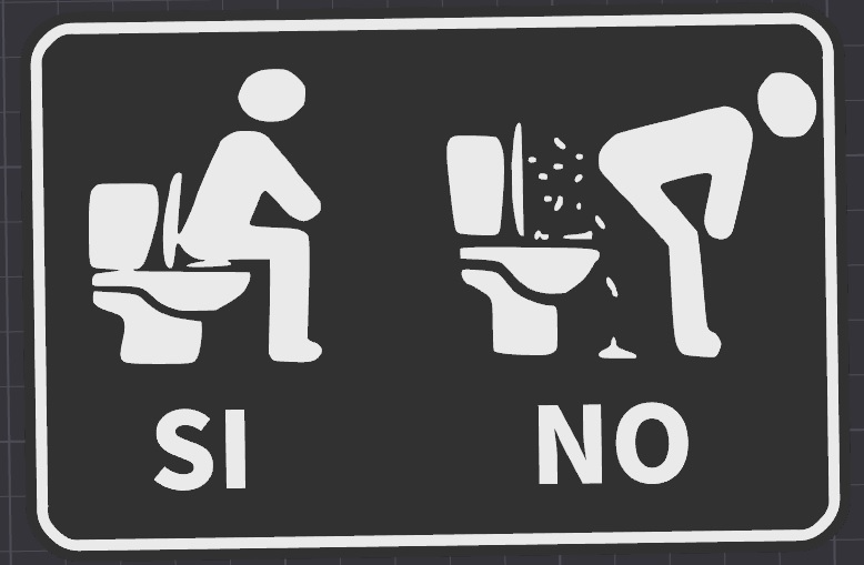 Bathroom Sign Si No Funny