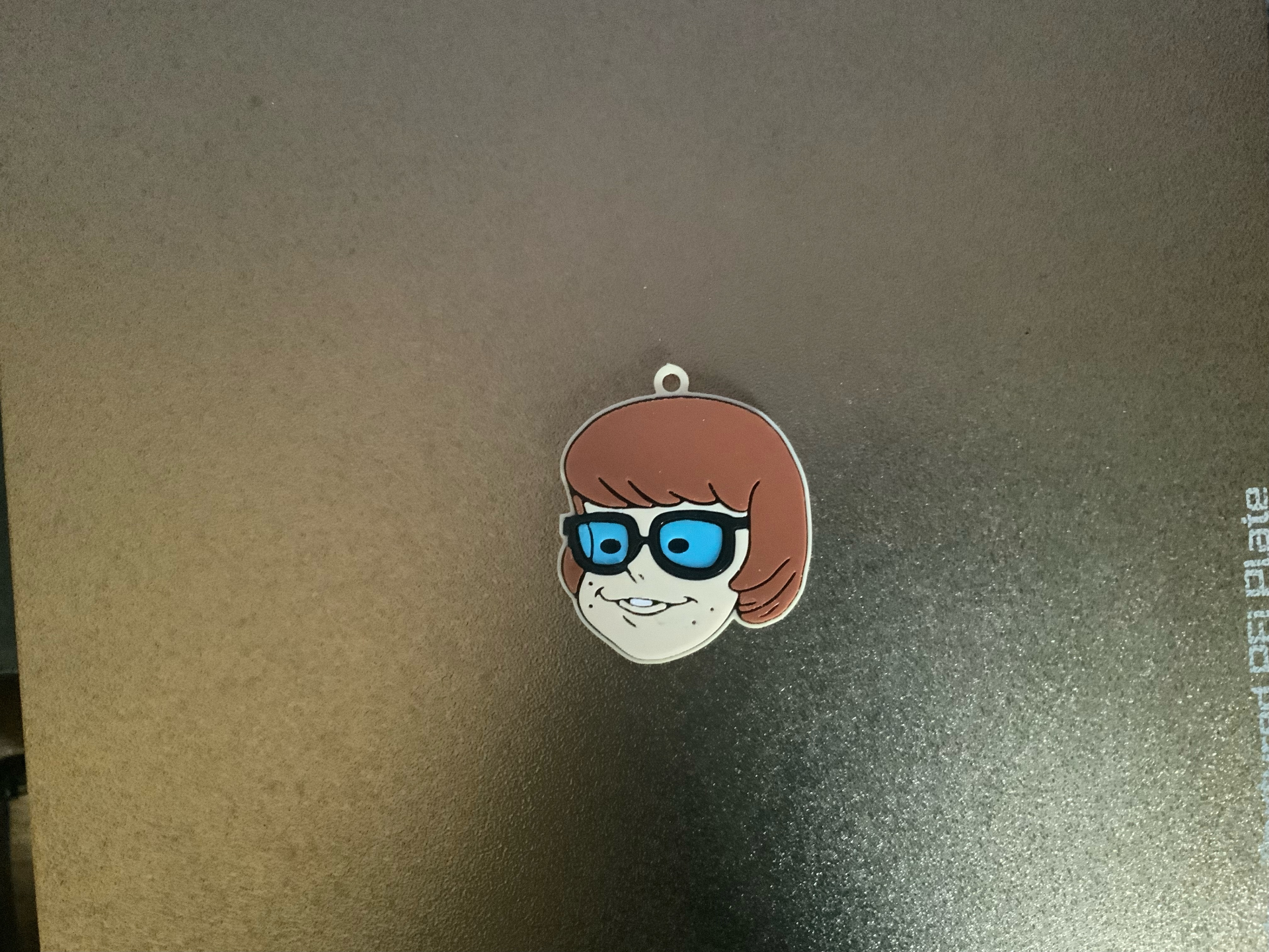 cartoon character velma (scooby doo) keychain / necklace charm (free for commercial use)