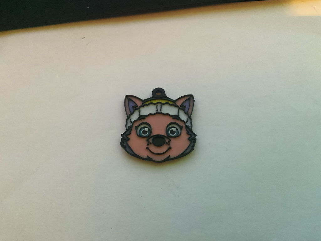 paw patrol everest keychain/necklace charm