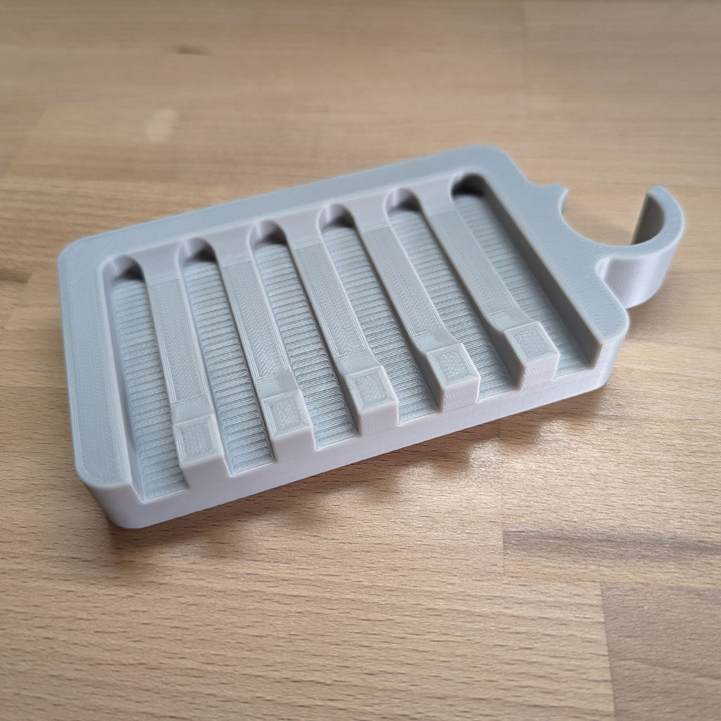 Shower rod soap dish