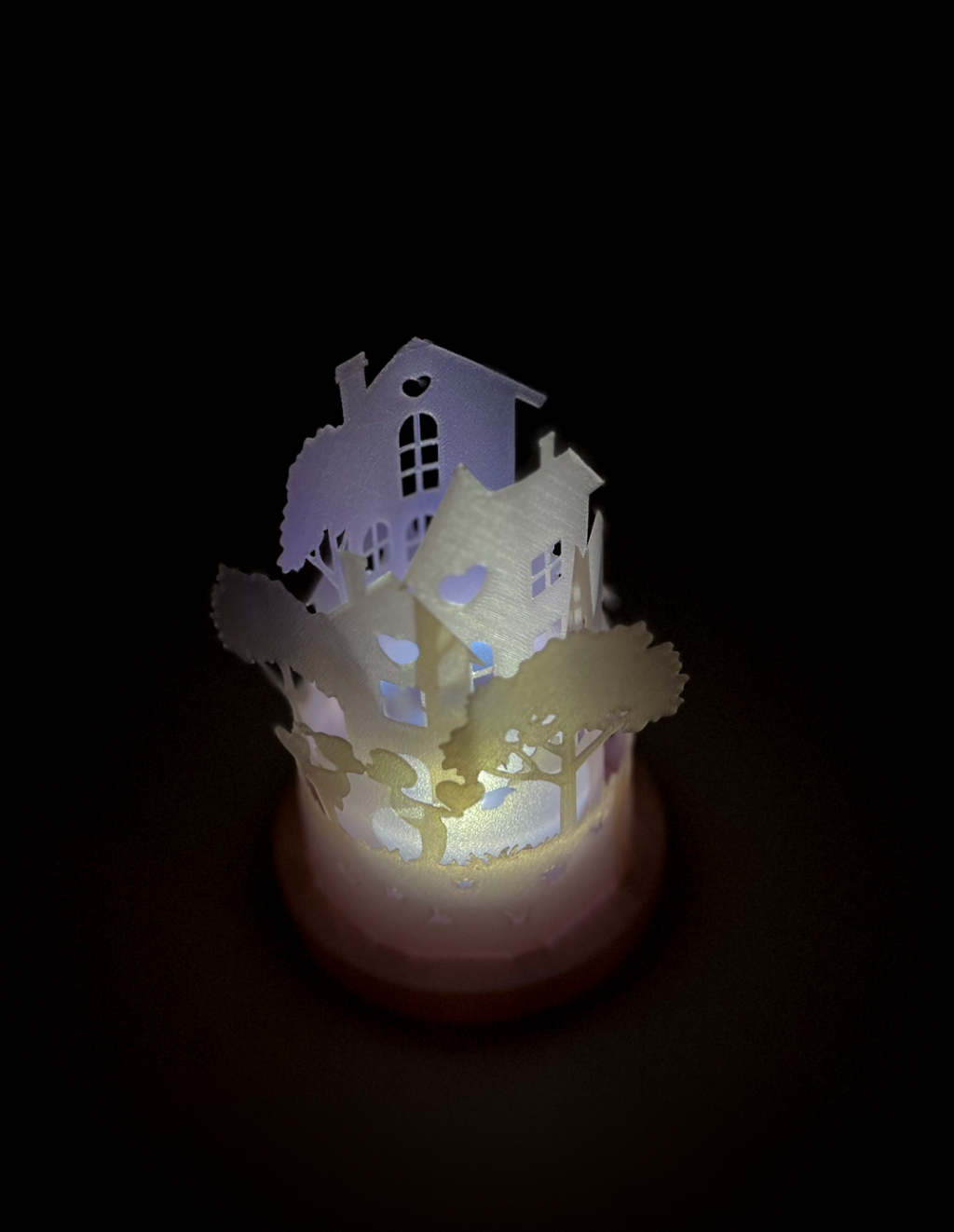 Valentine's Scene Round Lantern