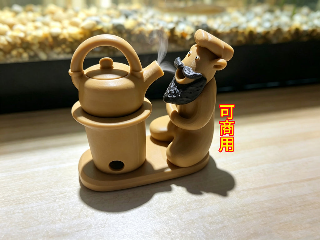 柴火炉茶壶香薰香炉香薰精品摆件创意搞笑