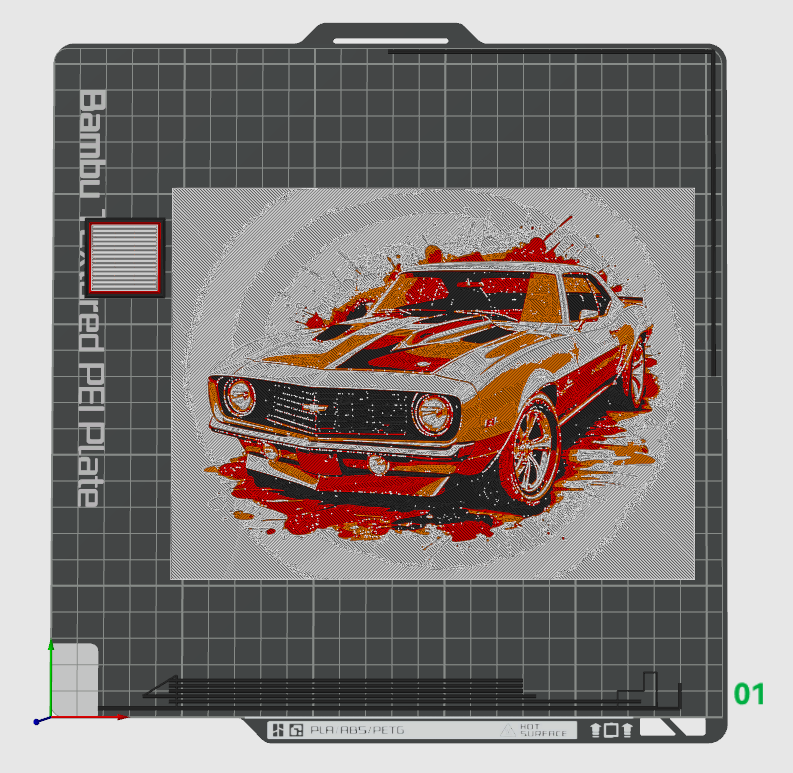 Hueforge artwork - Muscle Cars - 1969 Chevrolet Camaro ZL1
