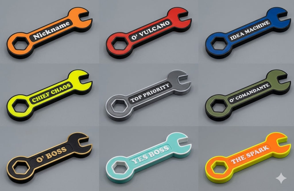 Customizable wrench keychain