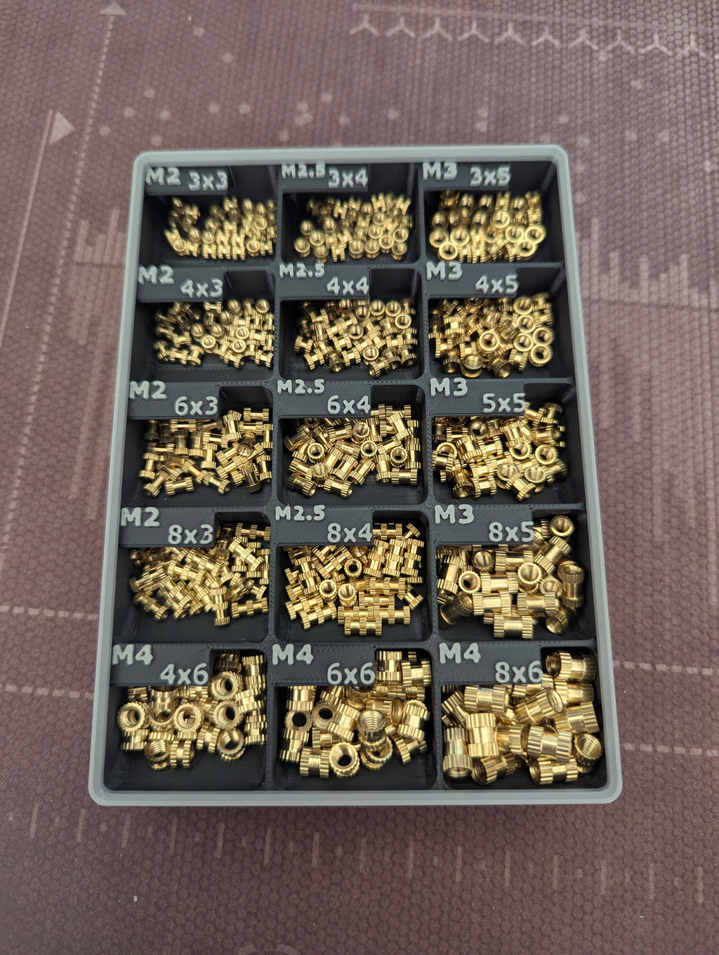 Threaded Insert Gridfinity Organizer