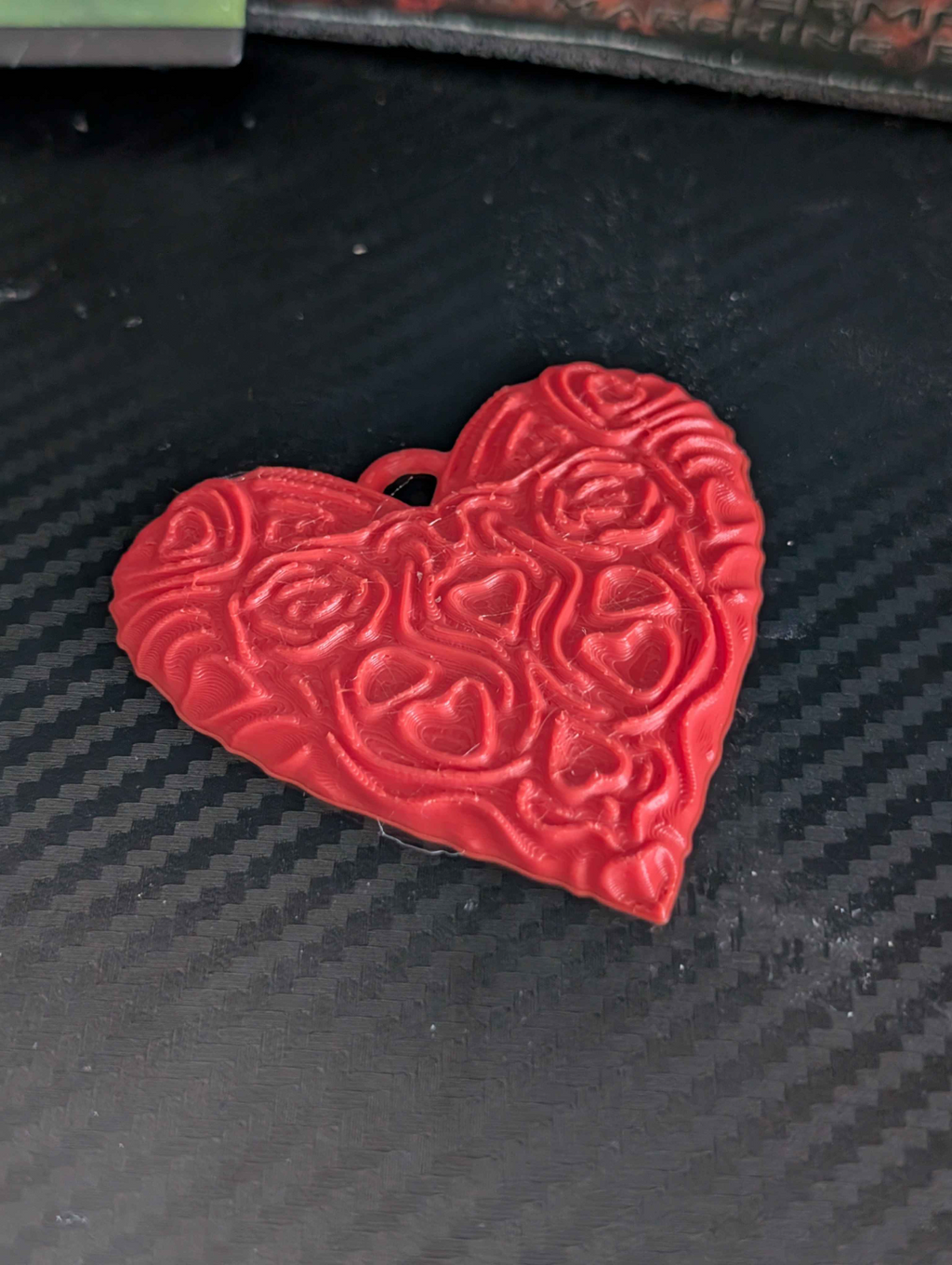 Heart Keychain with pattern