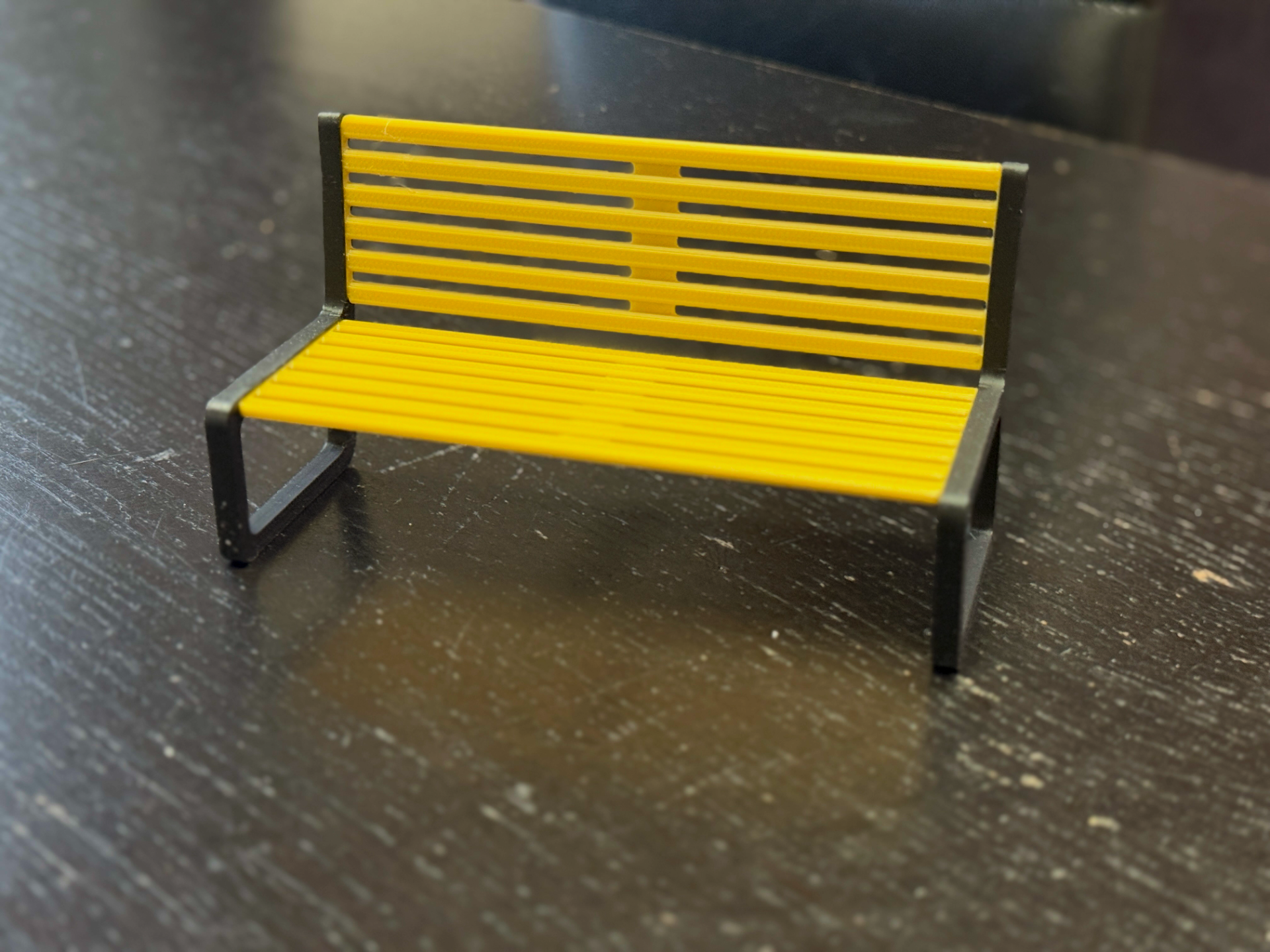 Park bench for articulated christmas tree