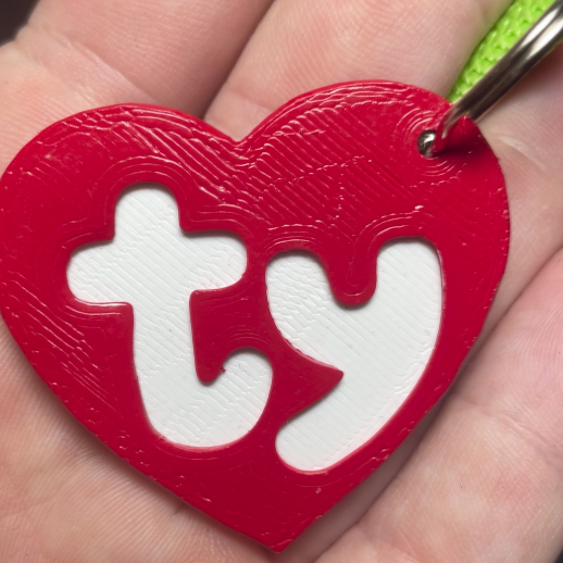 Ty Beanie Baby Heart Pet Tag