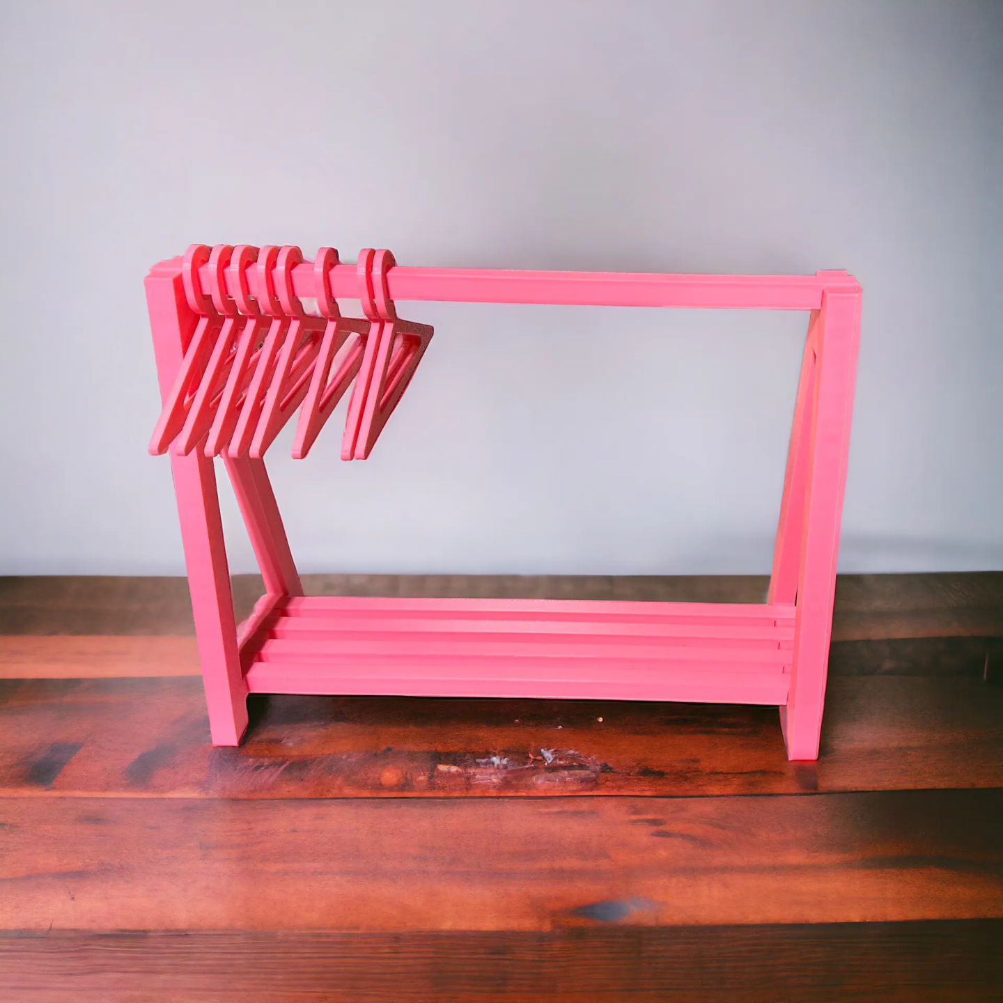Mini Doll Clothes Rack With Hangers