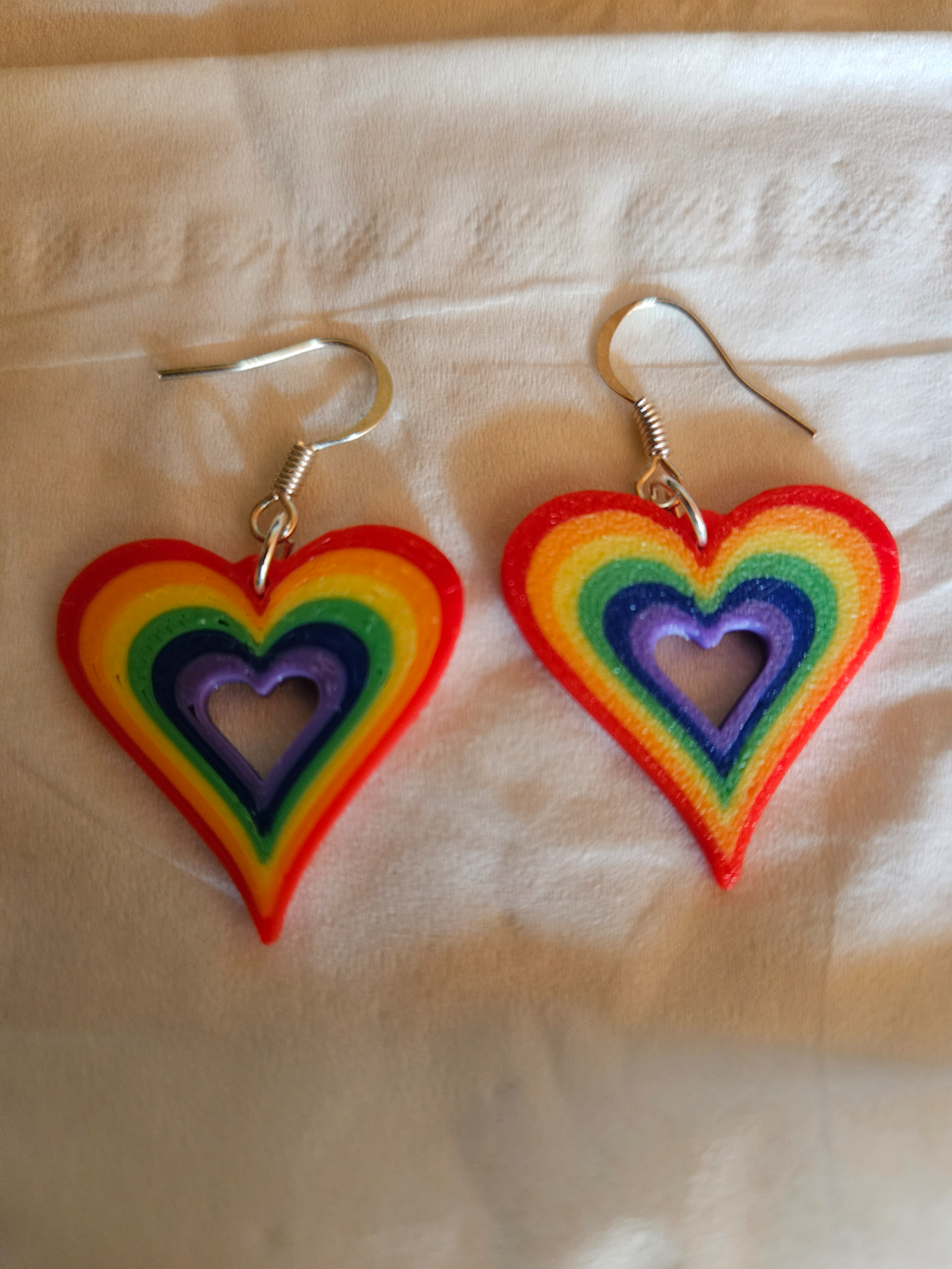 Pride Rainbow Heart Earrings