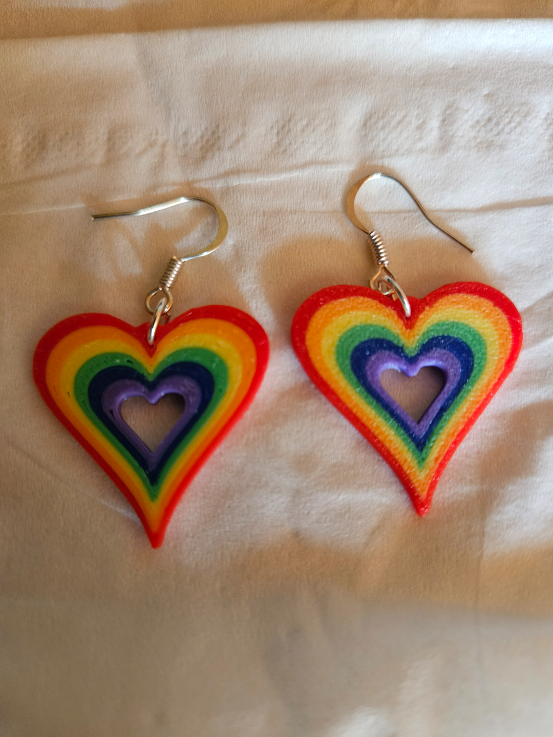 Pride Rainbow Heart Earrings