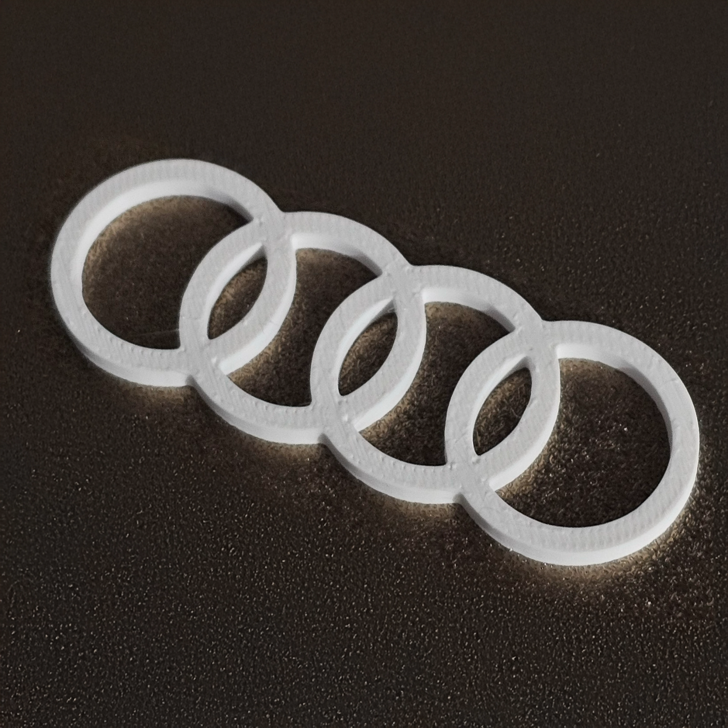 Audi Emblem Logo - 3D Printed (No Text)
