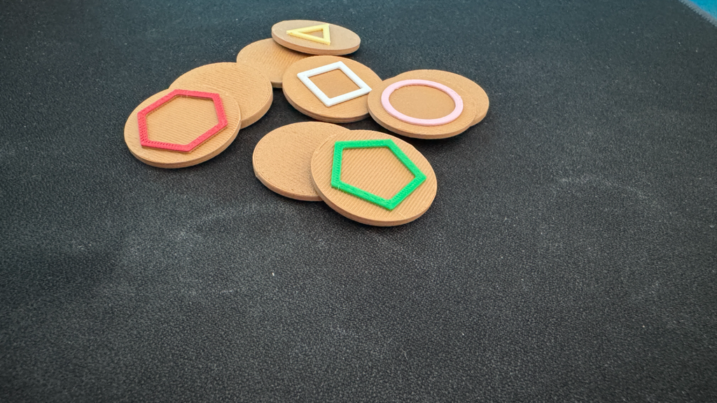 Tokens for board game Bluff