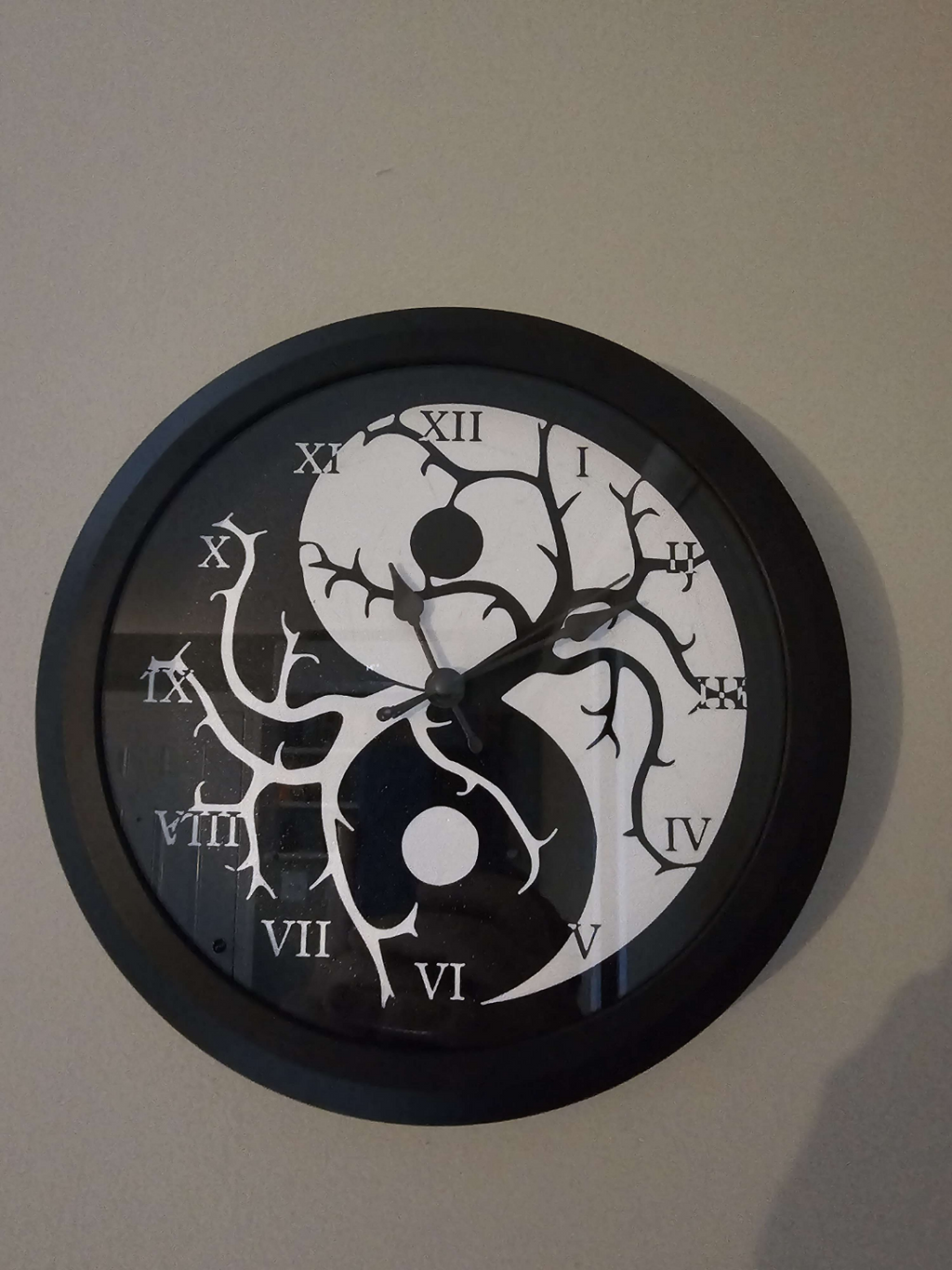 Yin Yang Tree of Life Clock Face