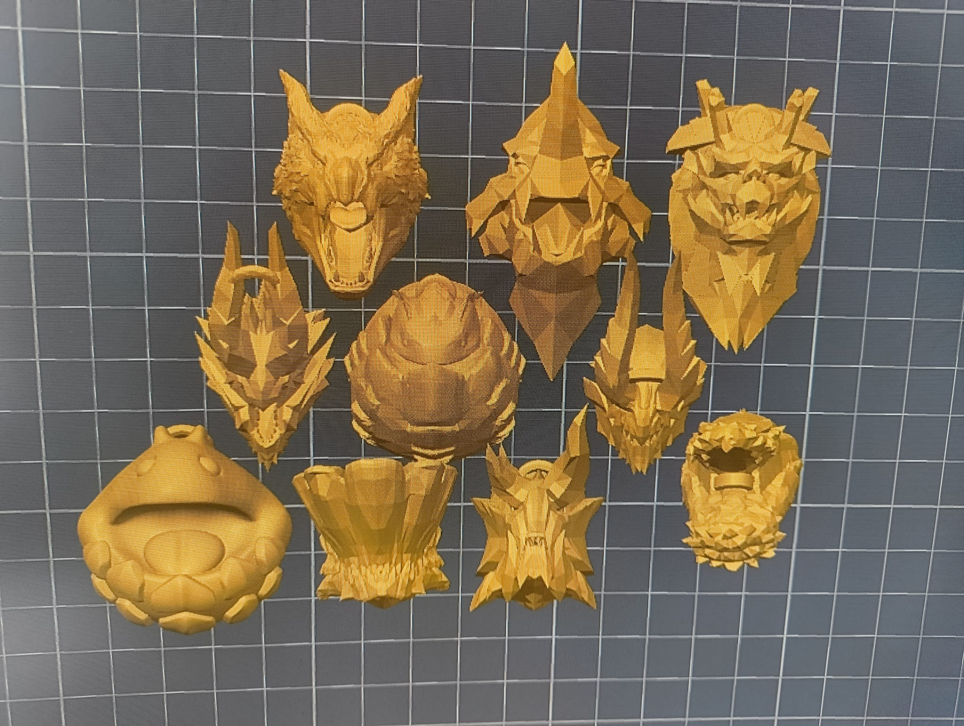 Monster Hunter I Head Keychains