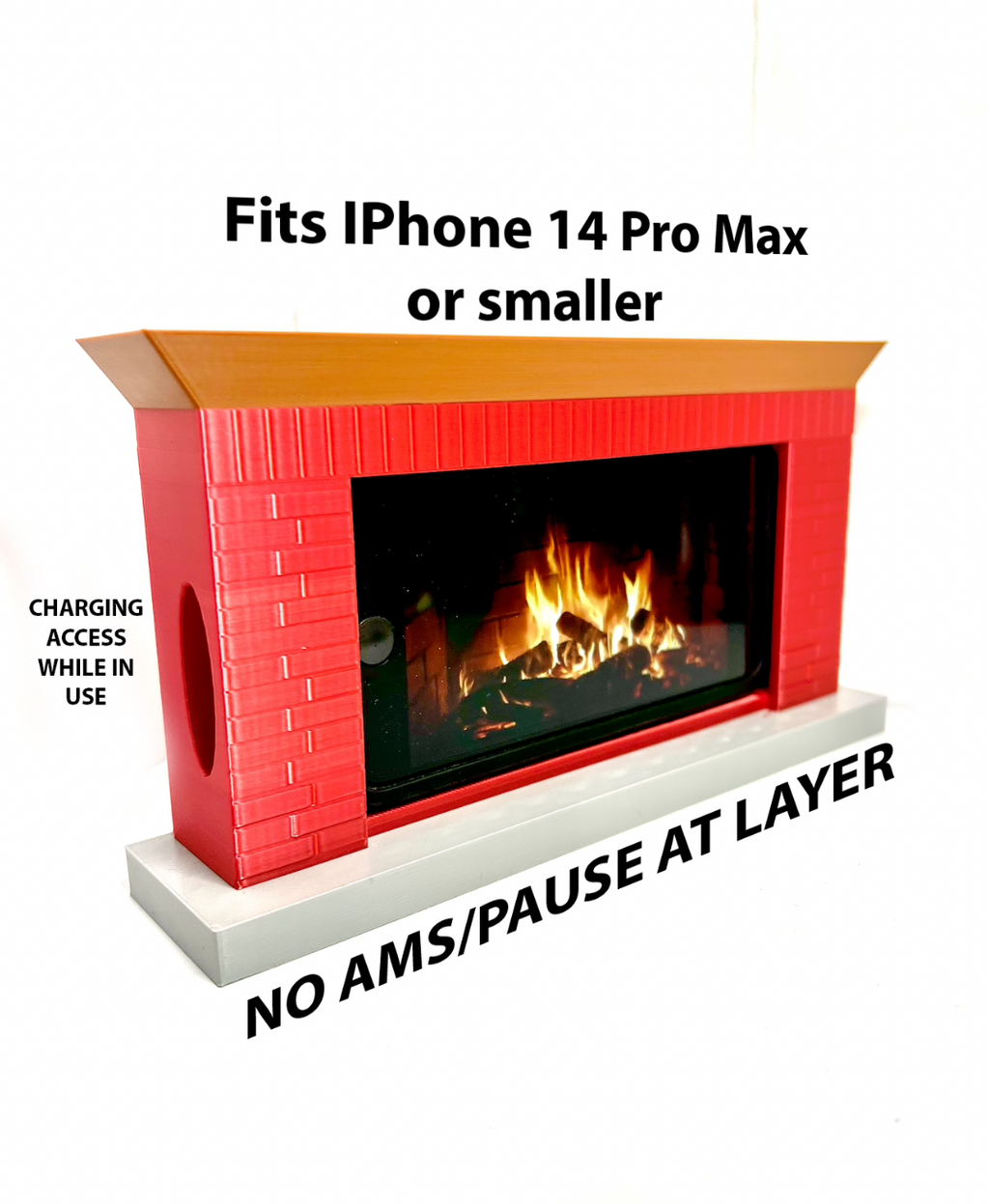 Fireplace Phone Stand