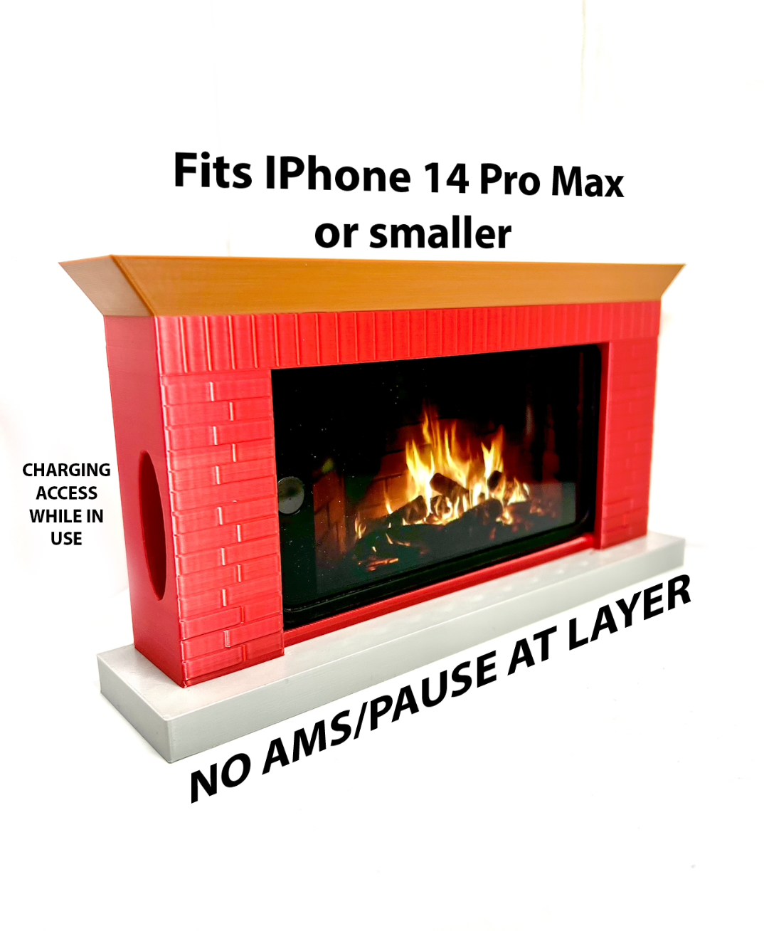 Fireplace Phone Stand