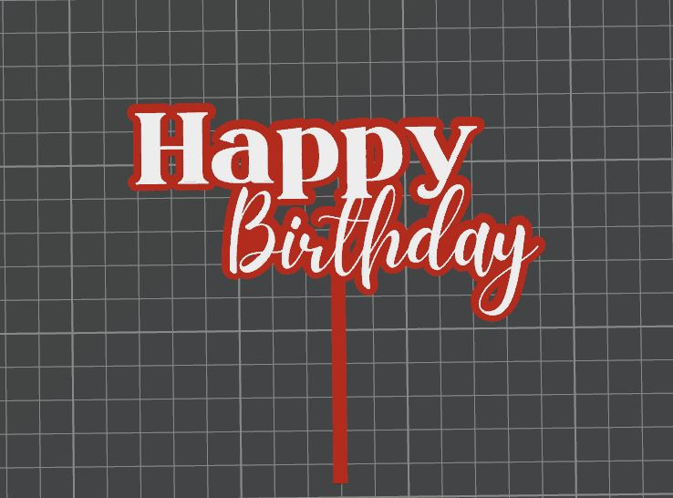 Happy Birthday Cake Topper