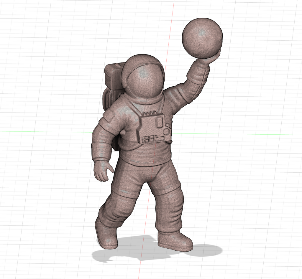 Astronaute qui tient la lune dans sa main