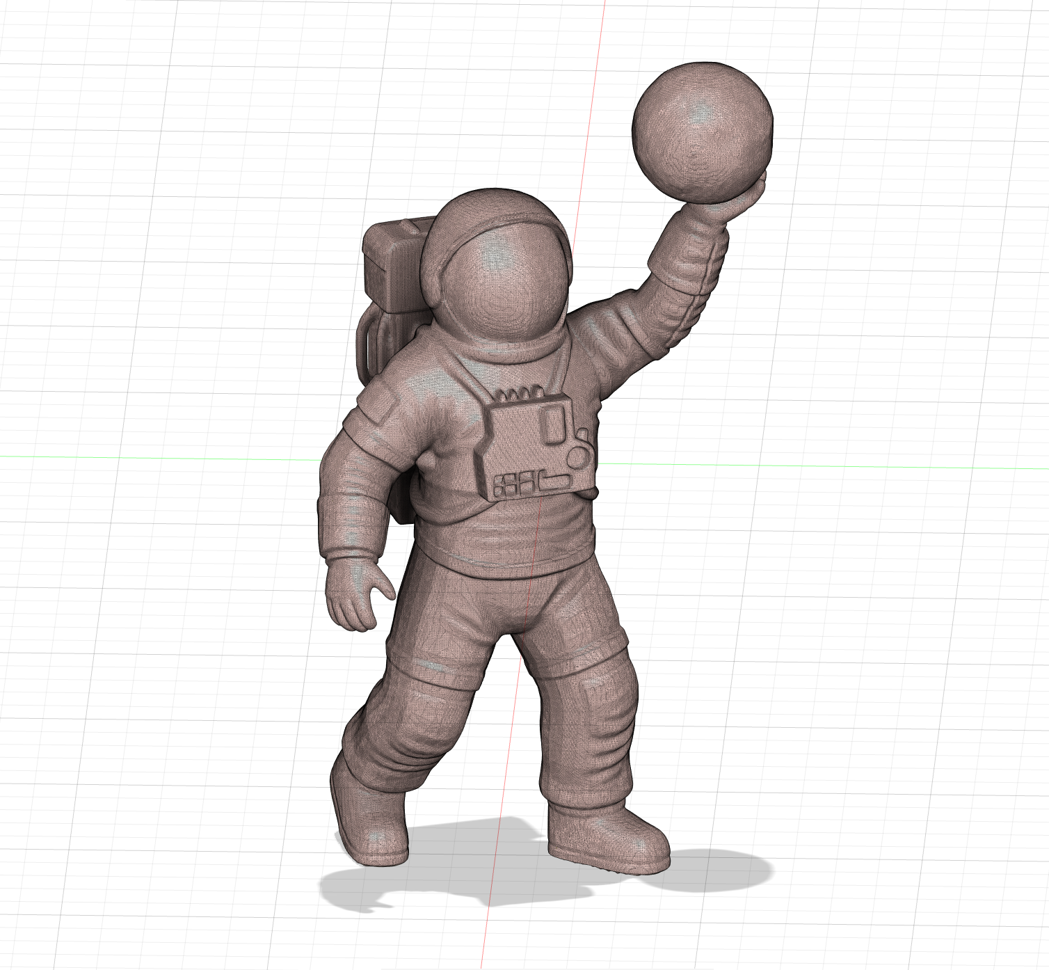 Astronaute qui tient la lune dans sa main
