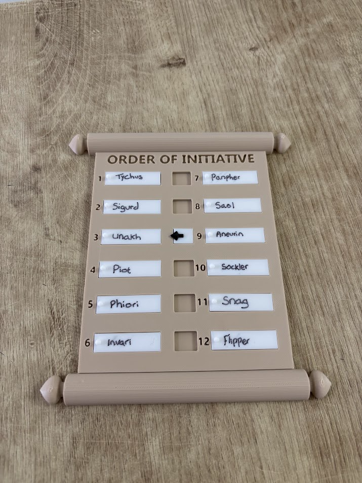 D&D Initiative Tracker Scroll