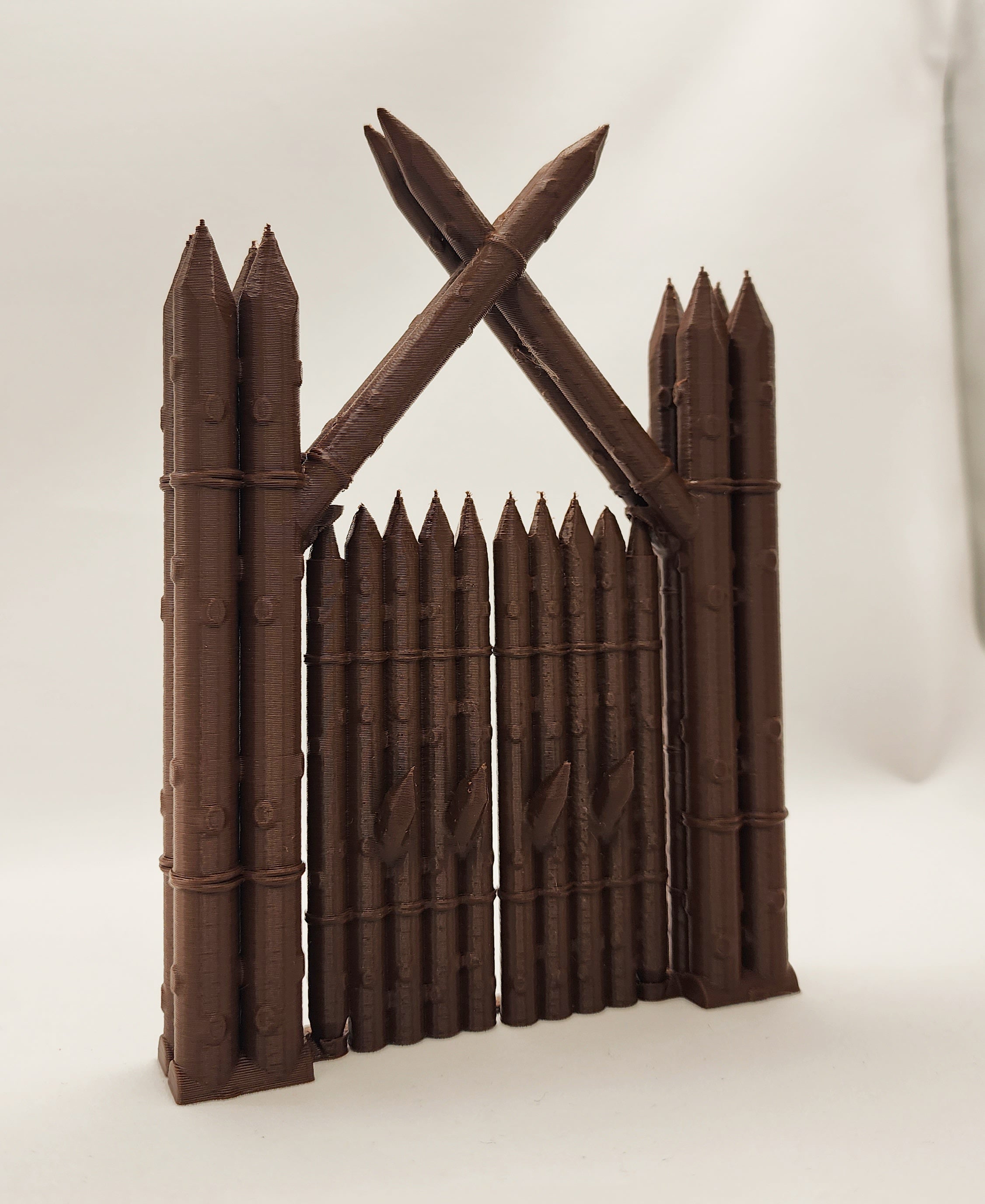 Medieval Palisade Gate & Arch - Print in Place - No Supports