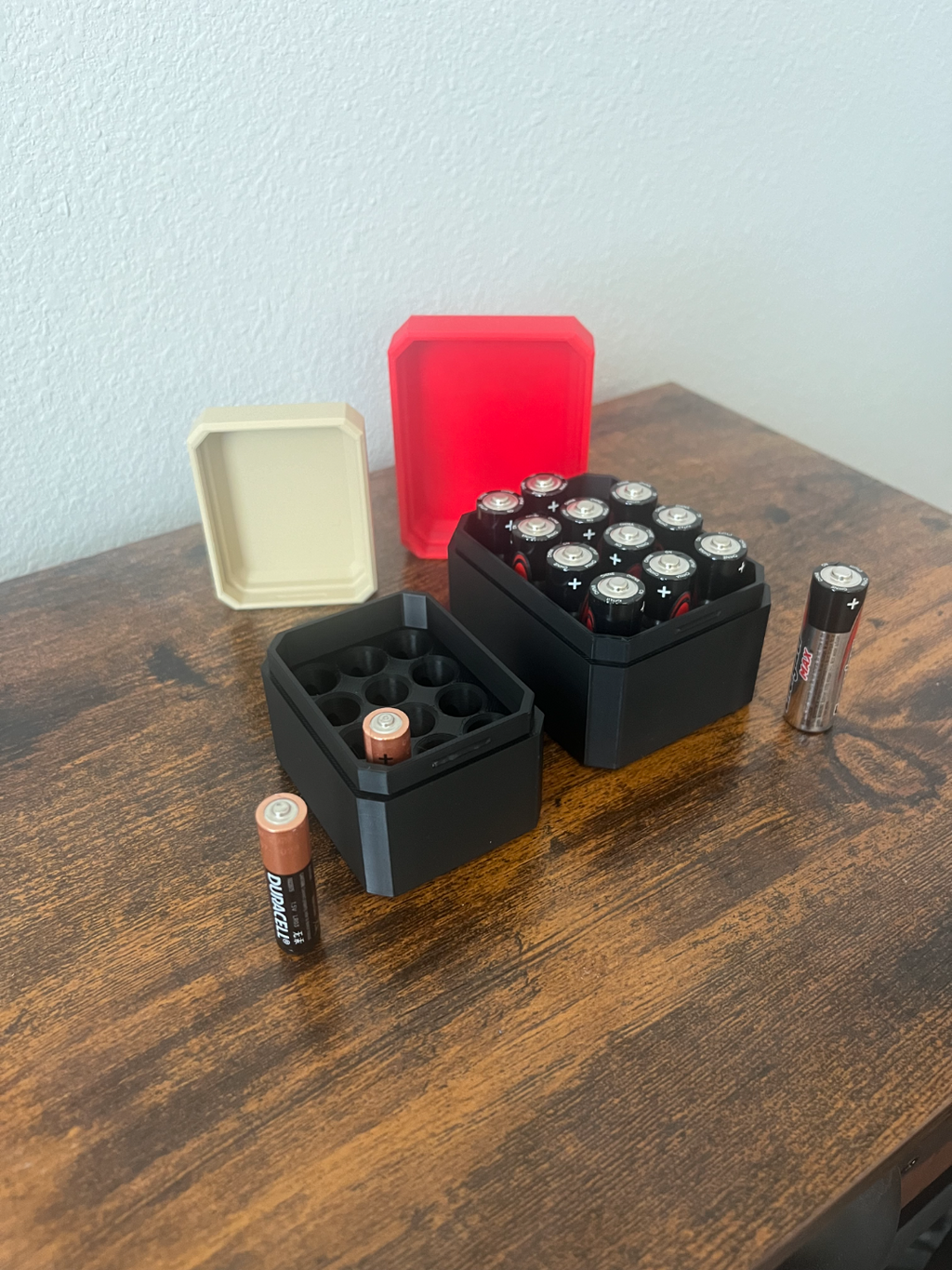 AA and AAA Battery Storage Boxes with a Snap Lid