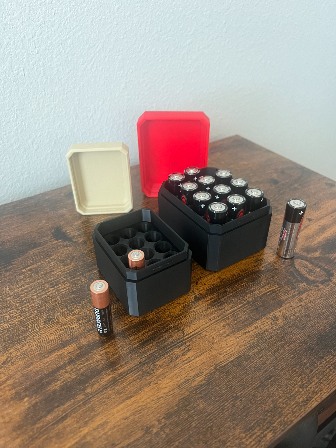 AA and AAA Battery Storage Boxes with a Snap Lid