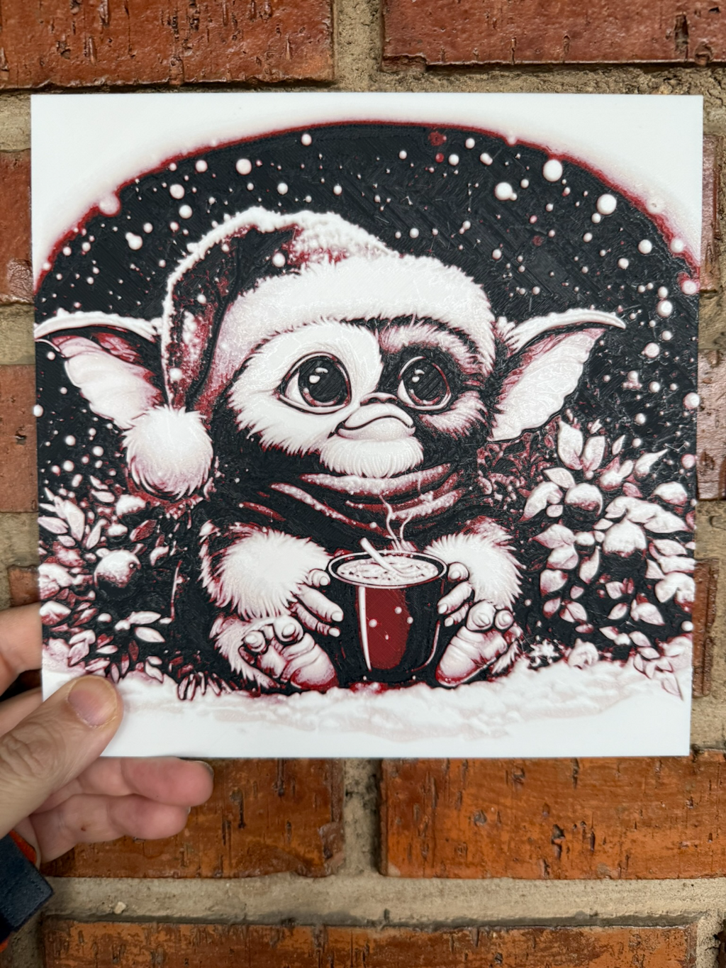 Gizmo (Gremlins) at Christmas hueforge 200x200