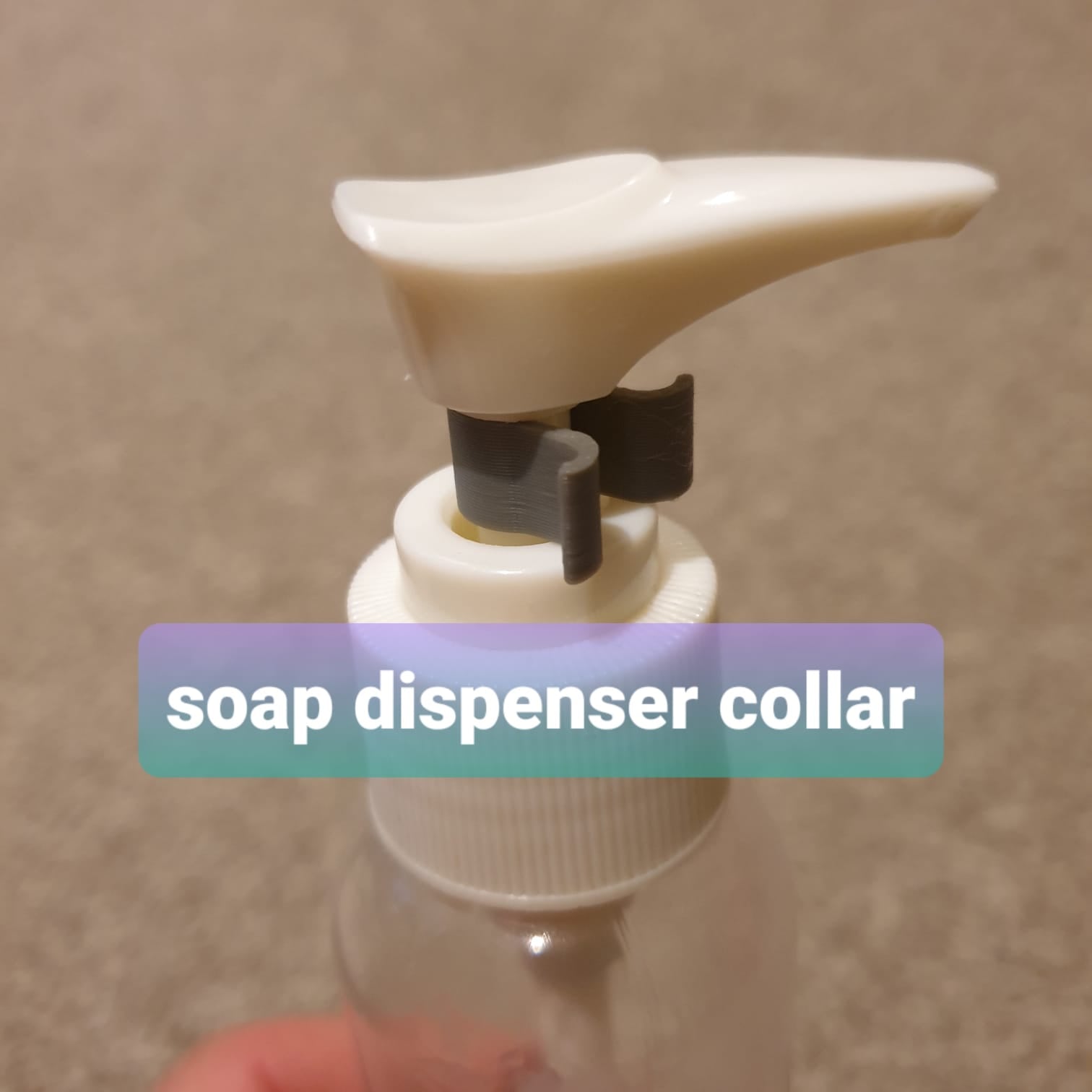 Soap bottle dispenser collar
