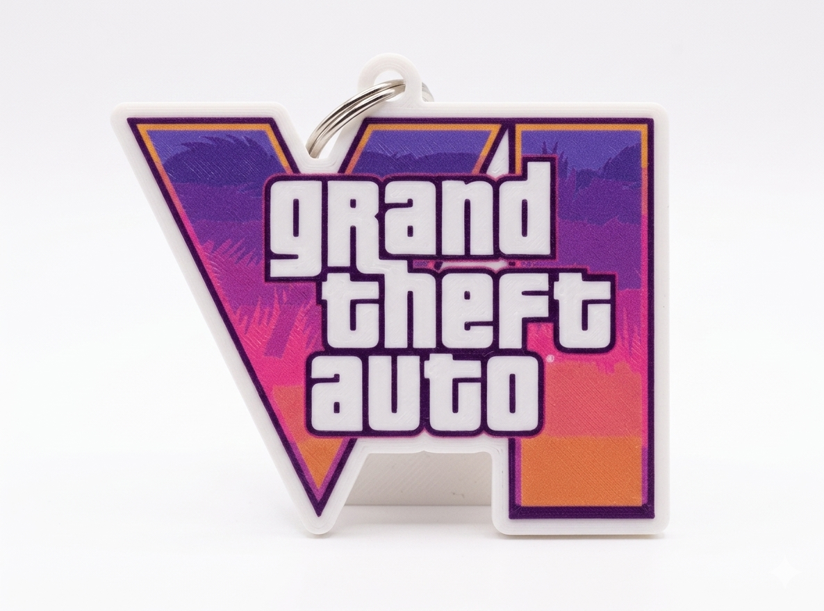 Grand Theft Auto VI (GTA 6) Logo Keychain