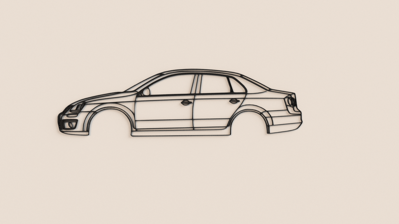 VW Jetta Models 2D wall art decor