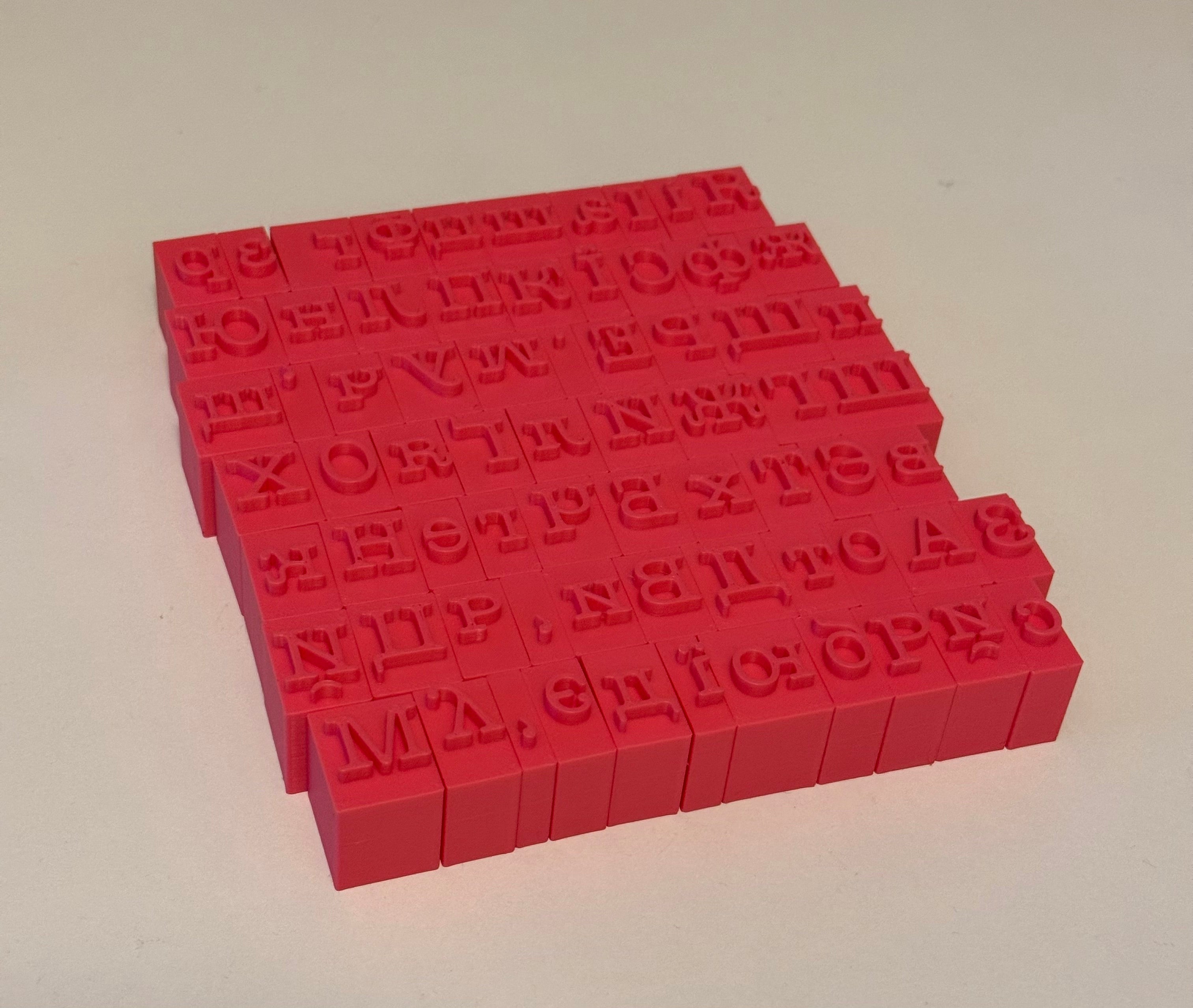Ukrainian Alphabet Letter Stamps for Pottery, Clay