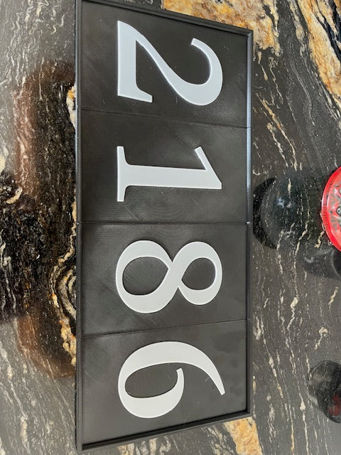 Customizable Address Number Plate