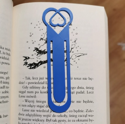 Heart paperclip. Bookmark