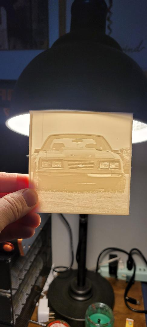 Mustang Lithophane