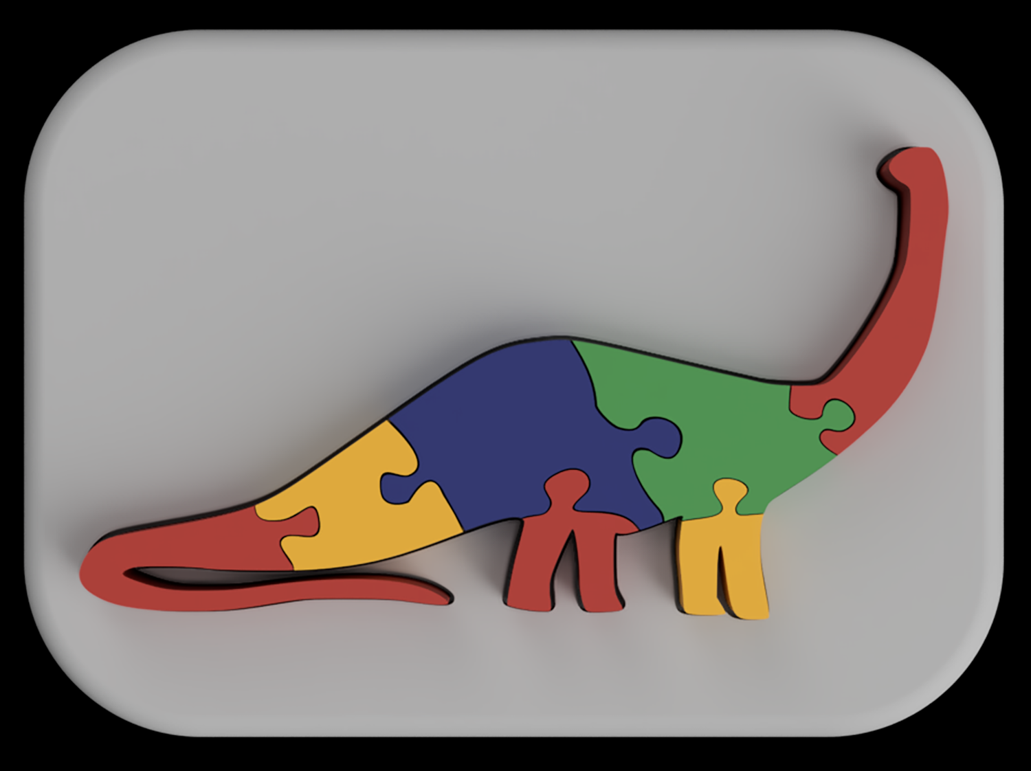 Brontosaurus - Puzzle for Kids
