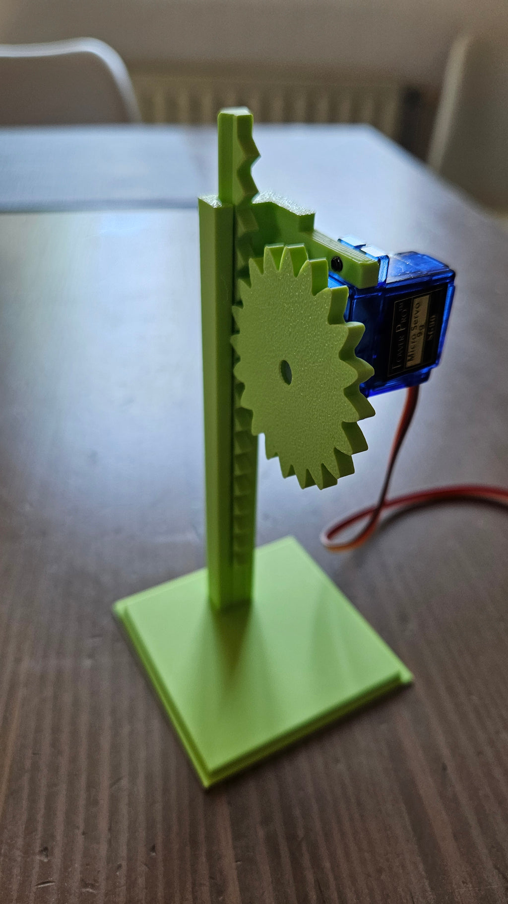 Rack, pinion / gear & bracket for SG90 servo (7cm)