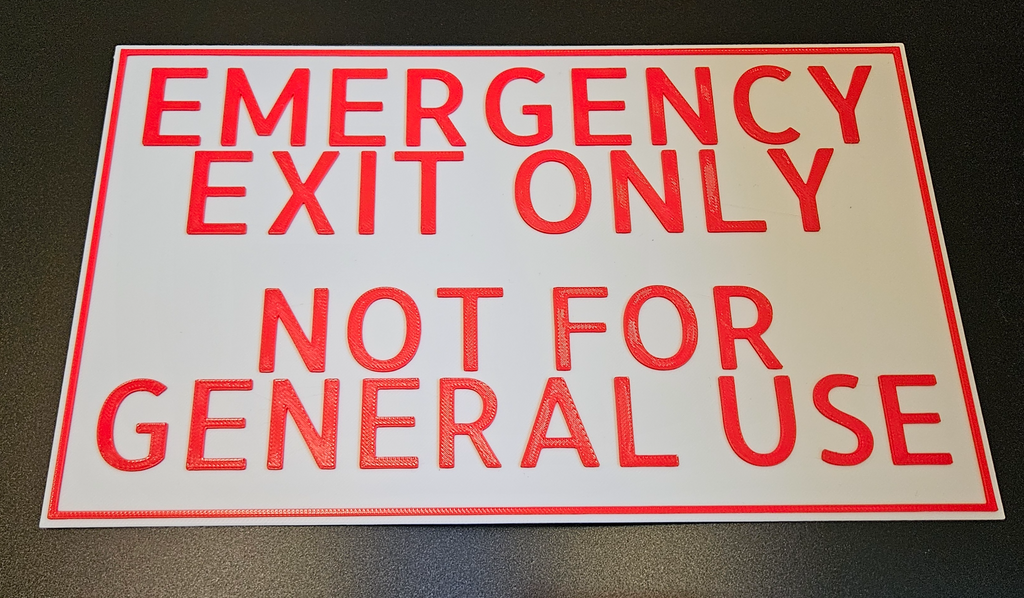 Signs - only 2mm thick