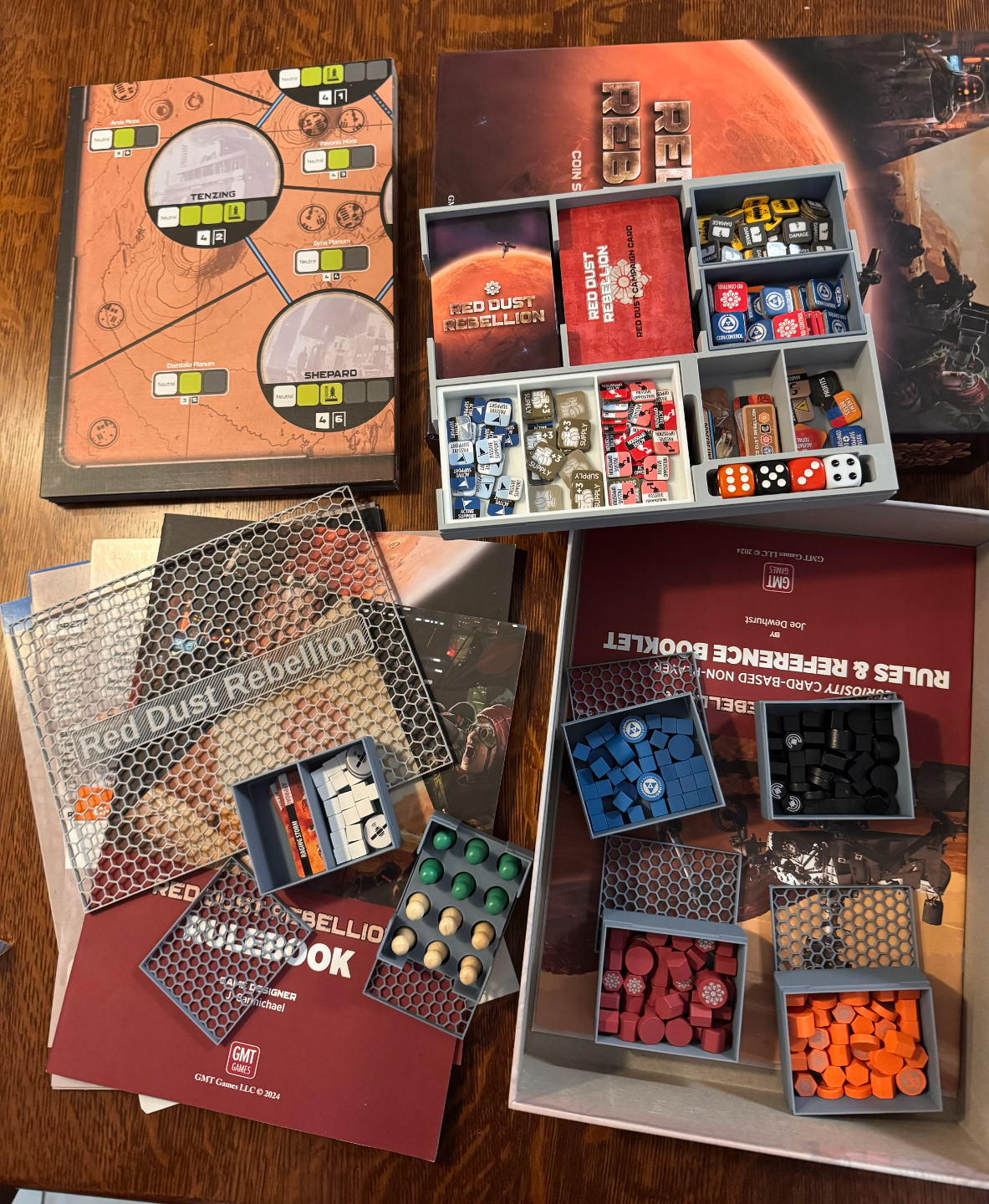Board Game Insert for GMT's Red Dust Rebellion