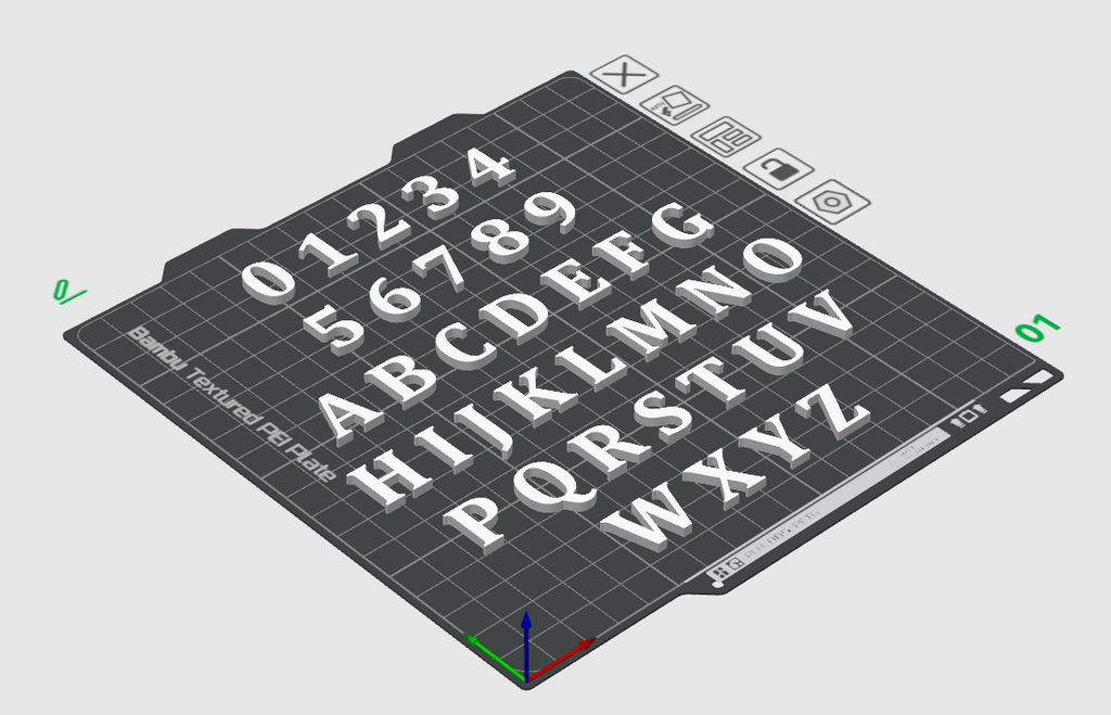 Alphabet Letters & Numbers - Cambria
