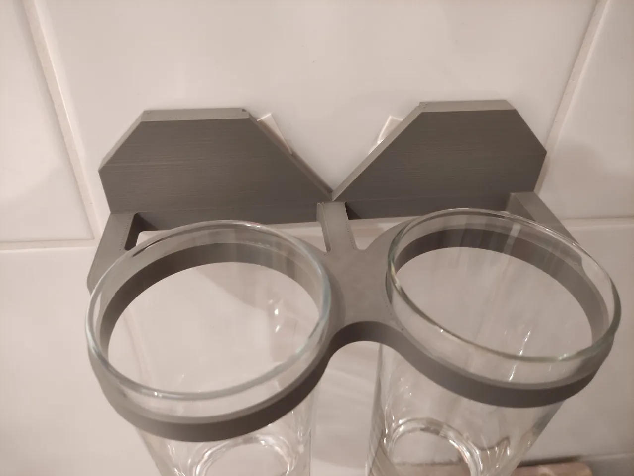 Glass holder for toothbrush