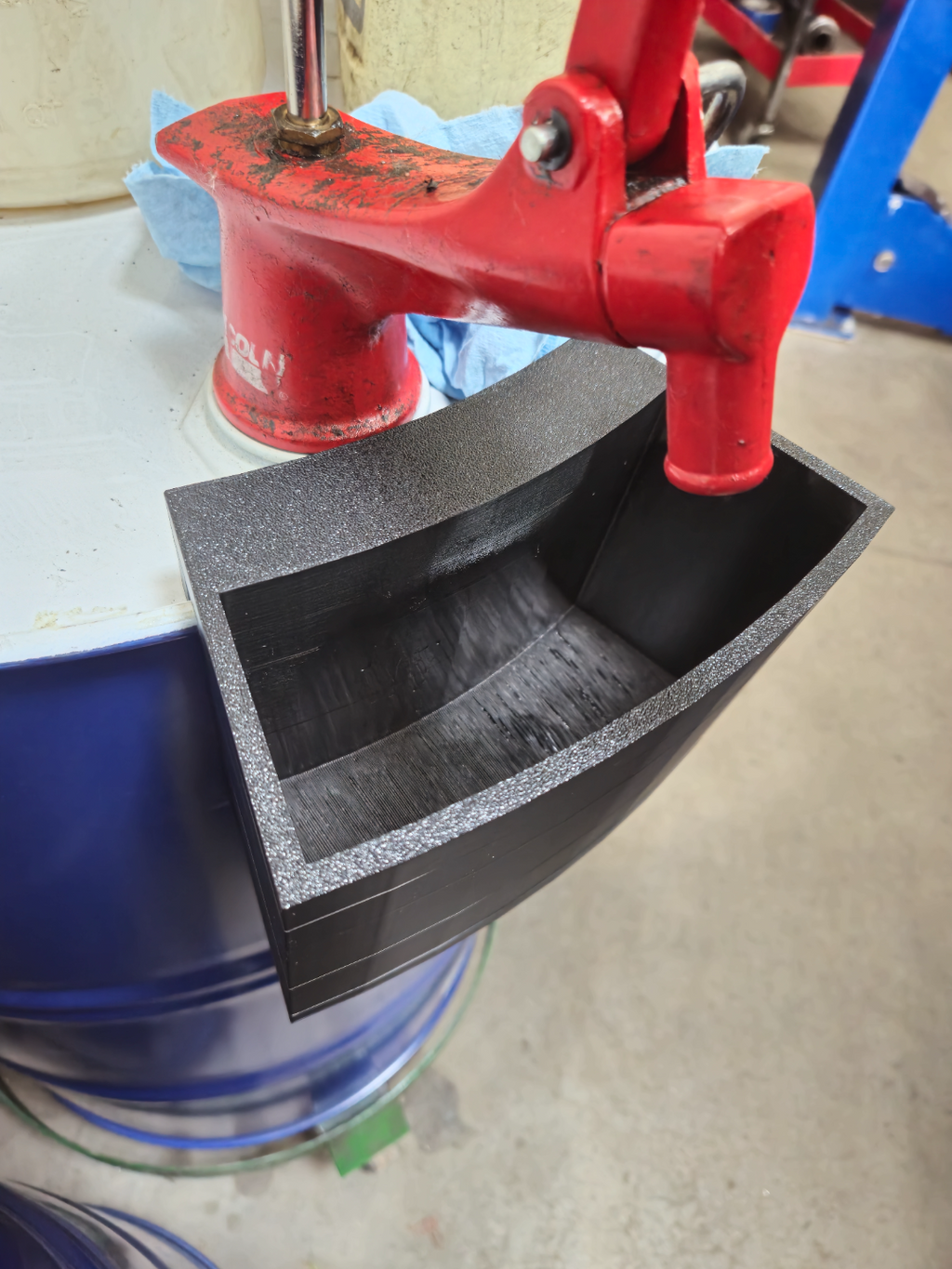Oil Barrell Drip Tray with funnell holder