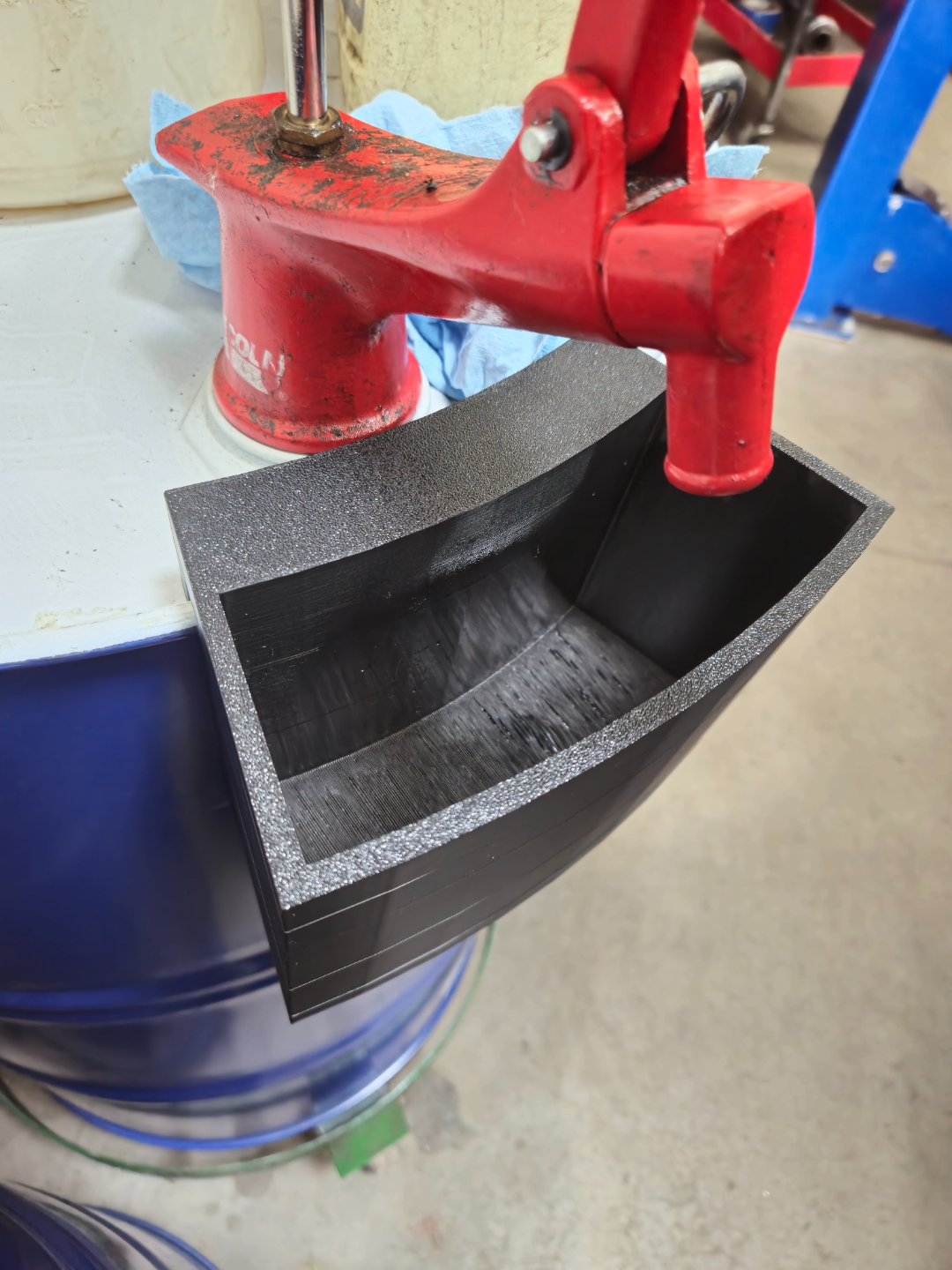 Oil Barrell Drip Tray with funnell holder