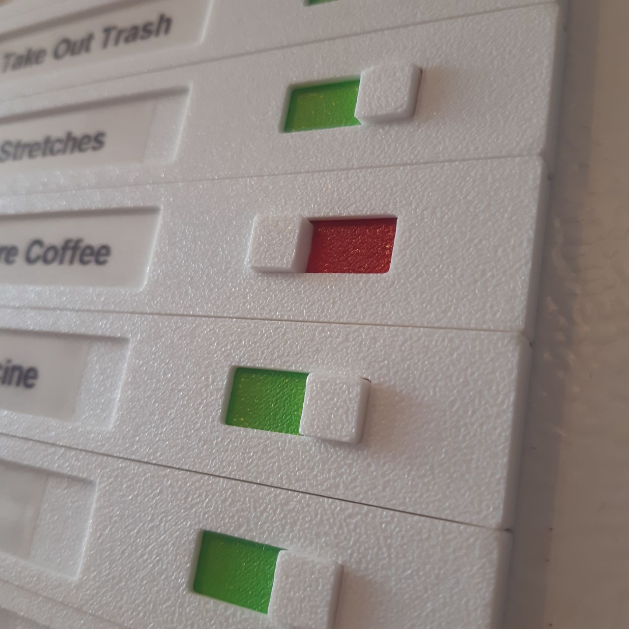 Magnetic Toggleable Physical Todo List For Fridge