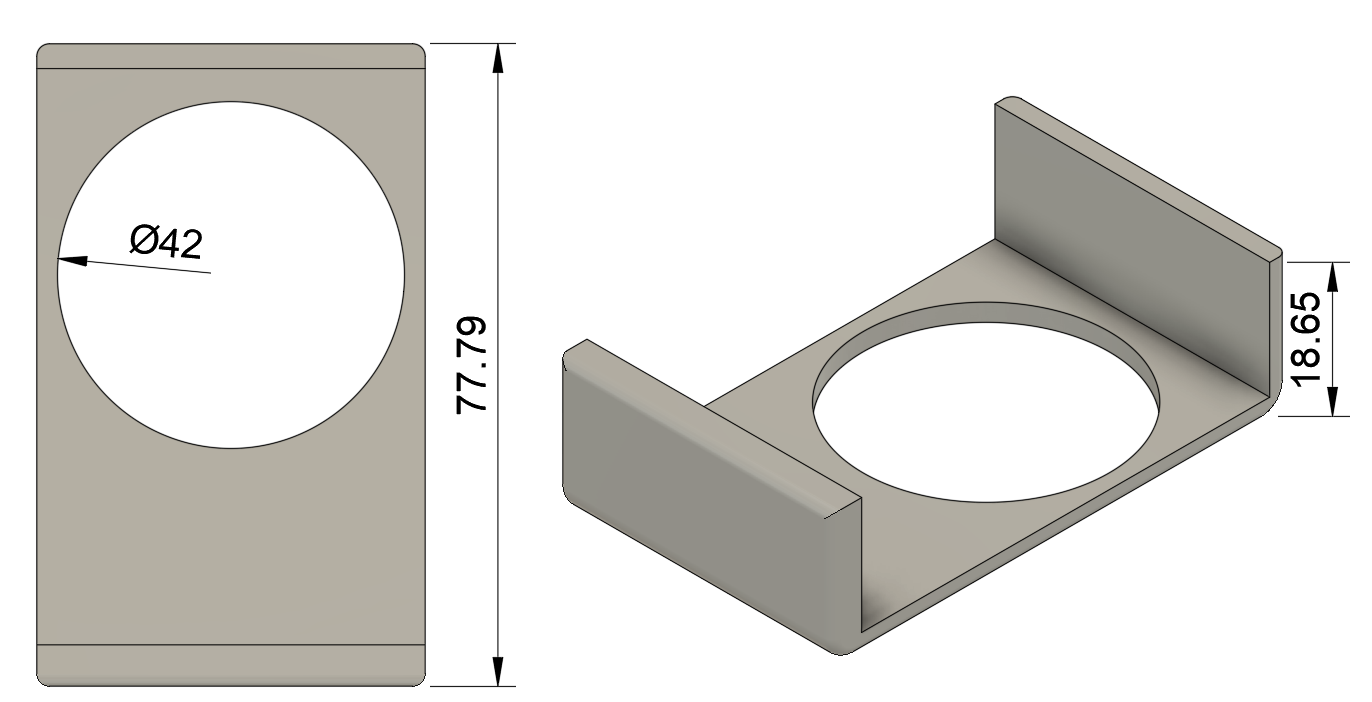 Bambu lab temperature and humidity dial holder