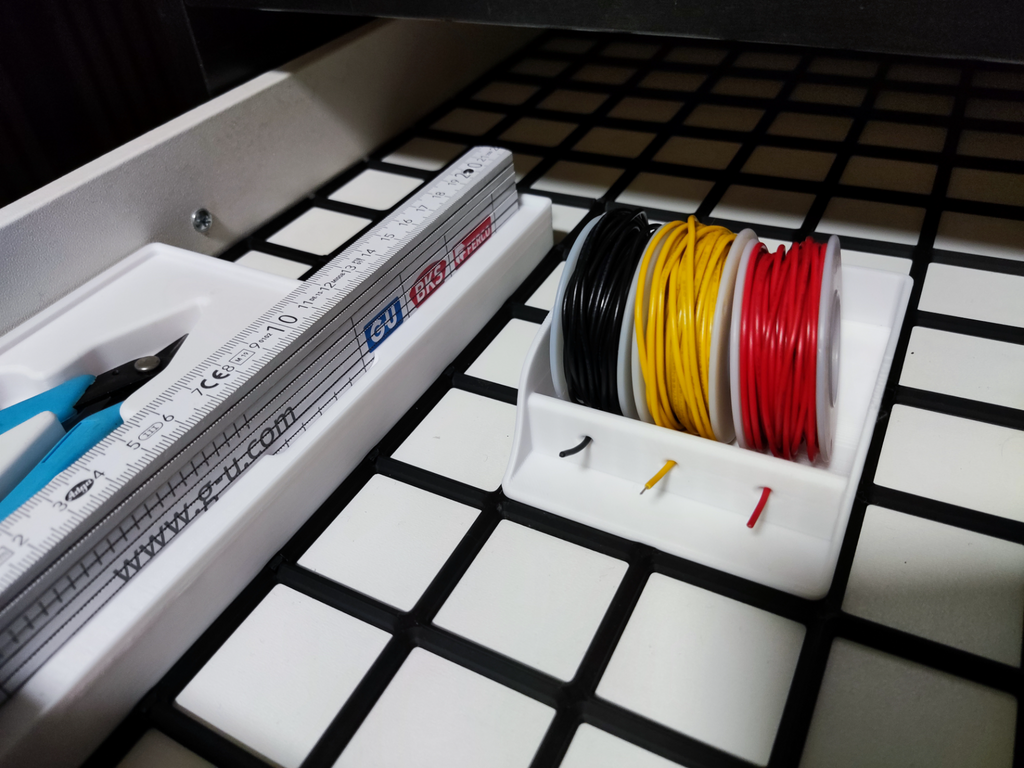 Gridfinity Kabel Spulenhalter Drahthalter